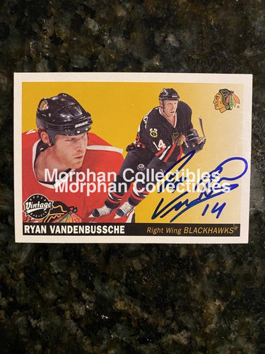 Ryan Vandenbussche Signed Cards 2002-03 Vintage Card