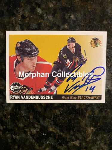 Ryan Vandenbussche Signed Cards 2002-03 Vintage Card