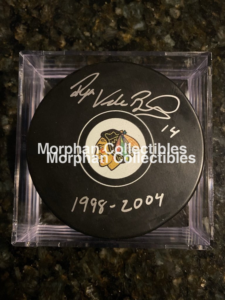 Ryan Vandenbussche - Autographed Puck Chicago Blackhawks #1