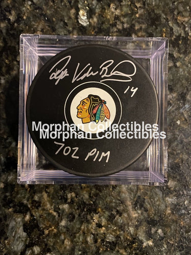 Ryan Vandenbussche - Autographed Puck Chicago Blackhawks #2