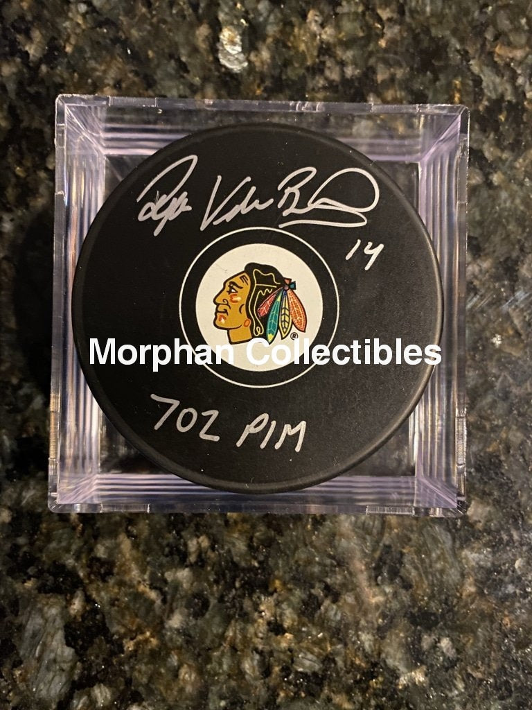 Ryan Vandenbussche - Autographed Puck Chicago Blackhawks #2