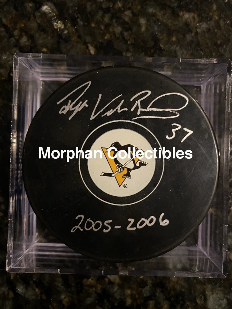 Ryan Vandenbussche - Autographed Puck Pittsburg Penguins #1