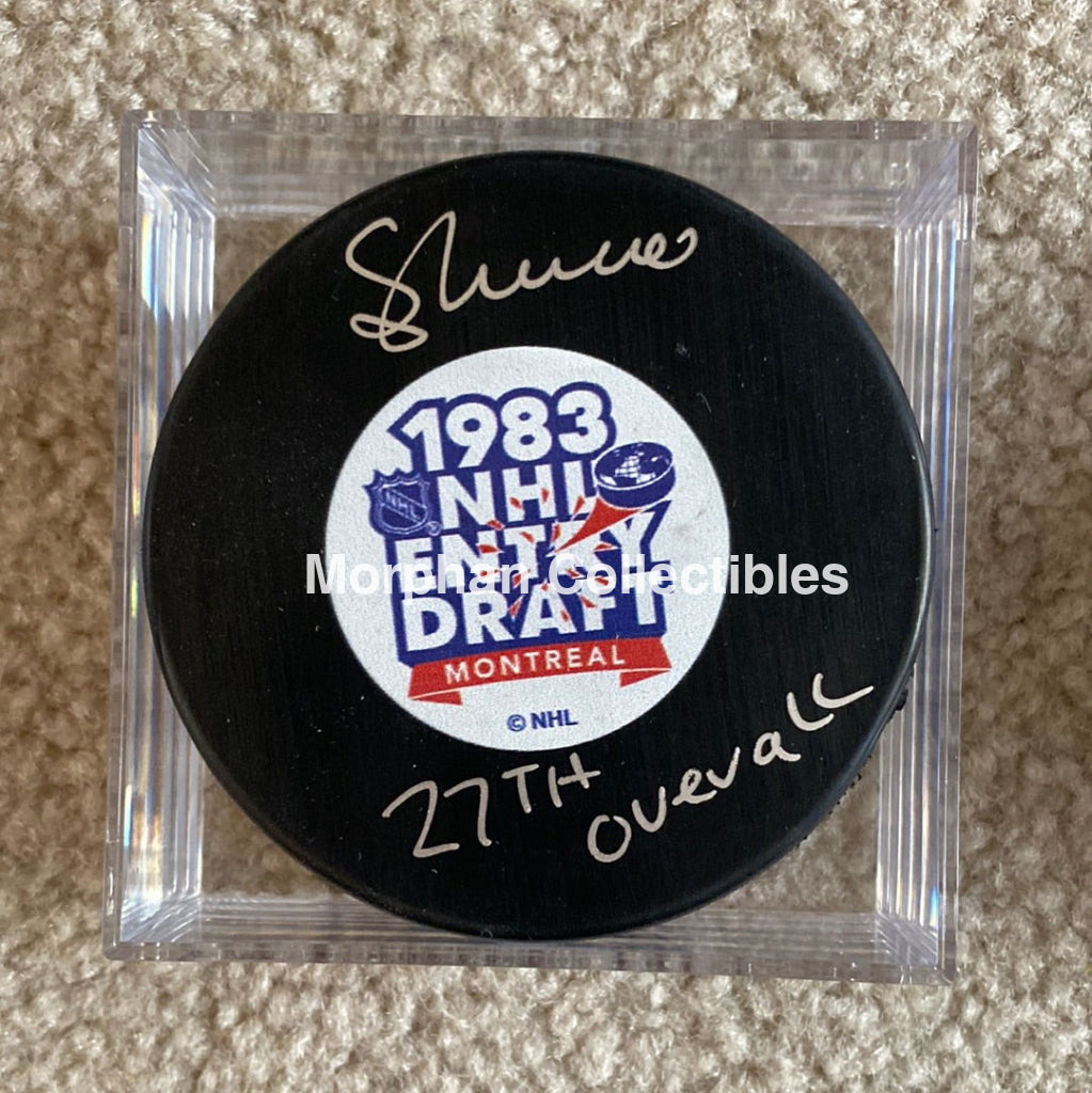 Sergio Momesso - Autographed Puck 1983 Draft