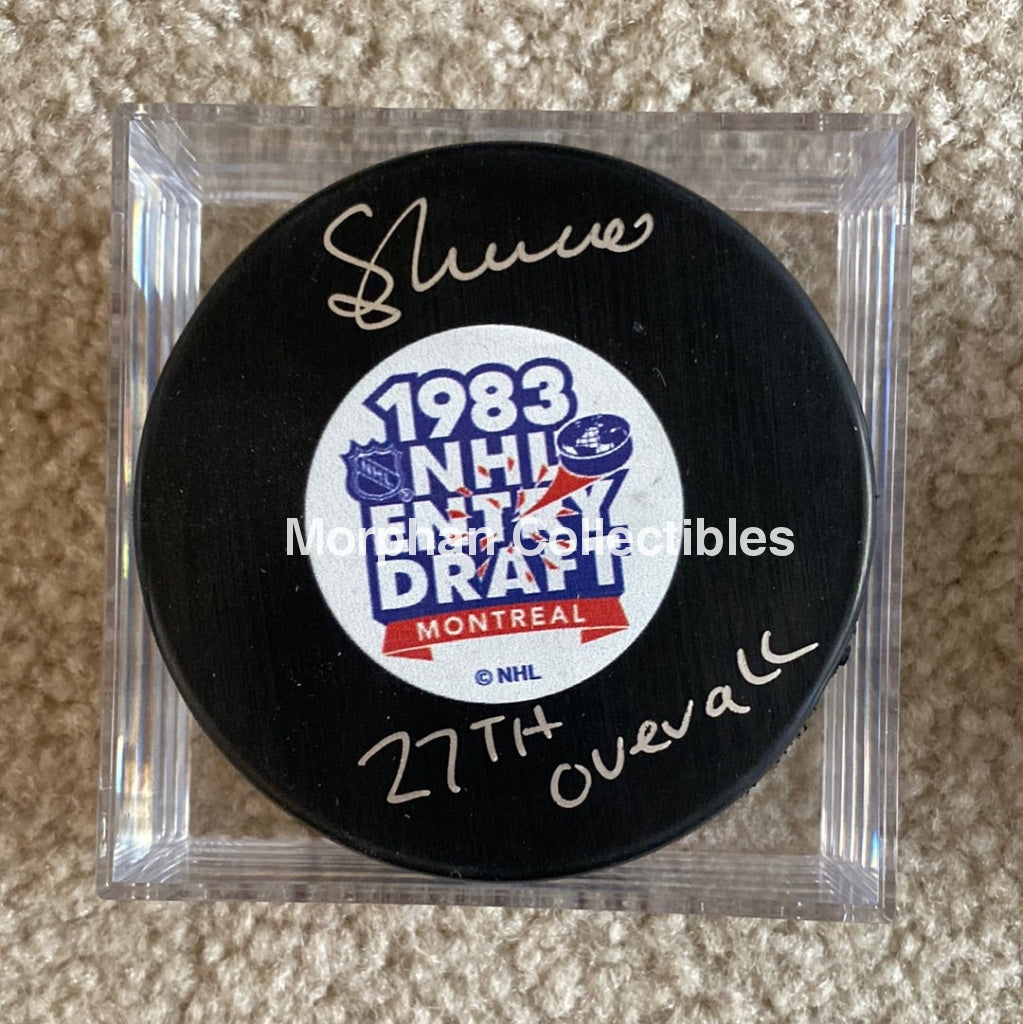 Sergio Momesso - Autographed Puck 1983 Draft