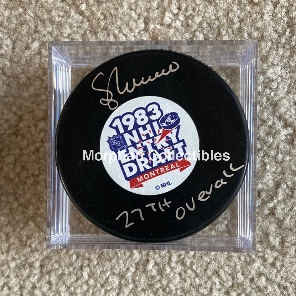 Sergio Momesso - Autographed Puck 1983 Draft