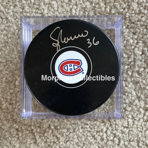 Sergio Momesso - Autographed Puck Montreal Canadiens #2