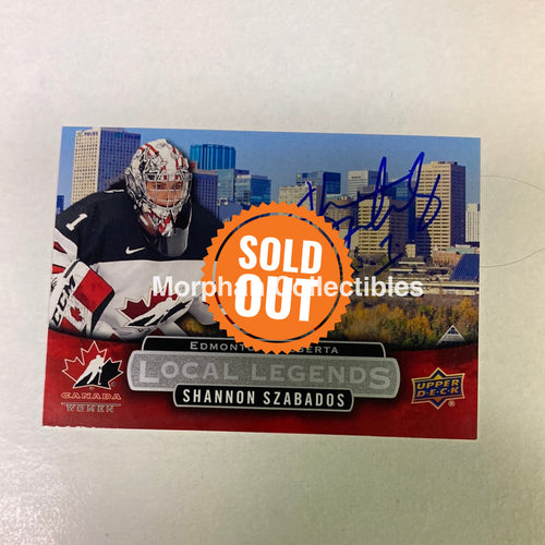 Shannon Szabados - Autographed Card Team Canada