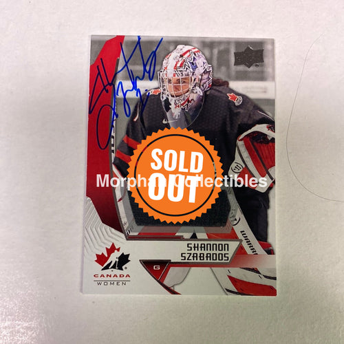 Shannon Szabados - Autographed Card Team Canada