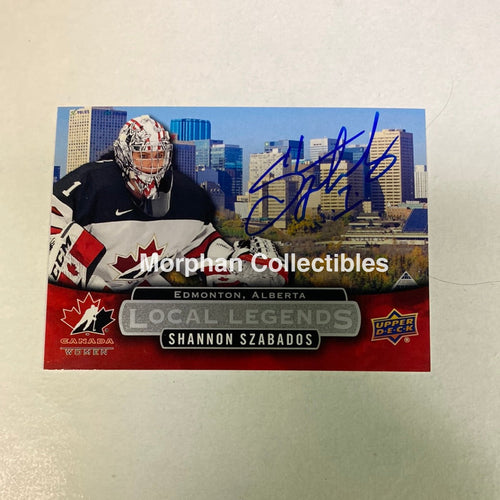 Shannon Szabados - Autographed Card Team Canada
