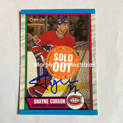 Shayne Corson - Autographed Card 1989-90 Opc Rookie