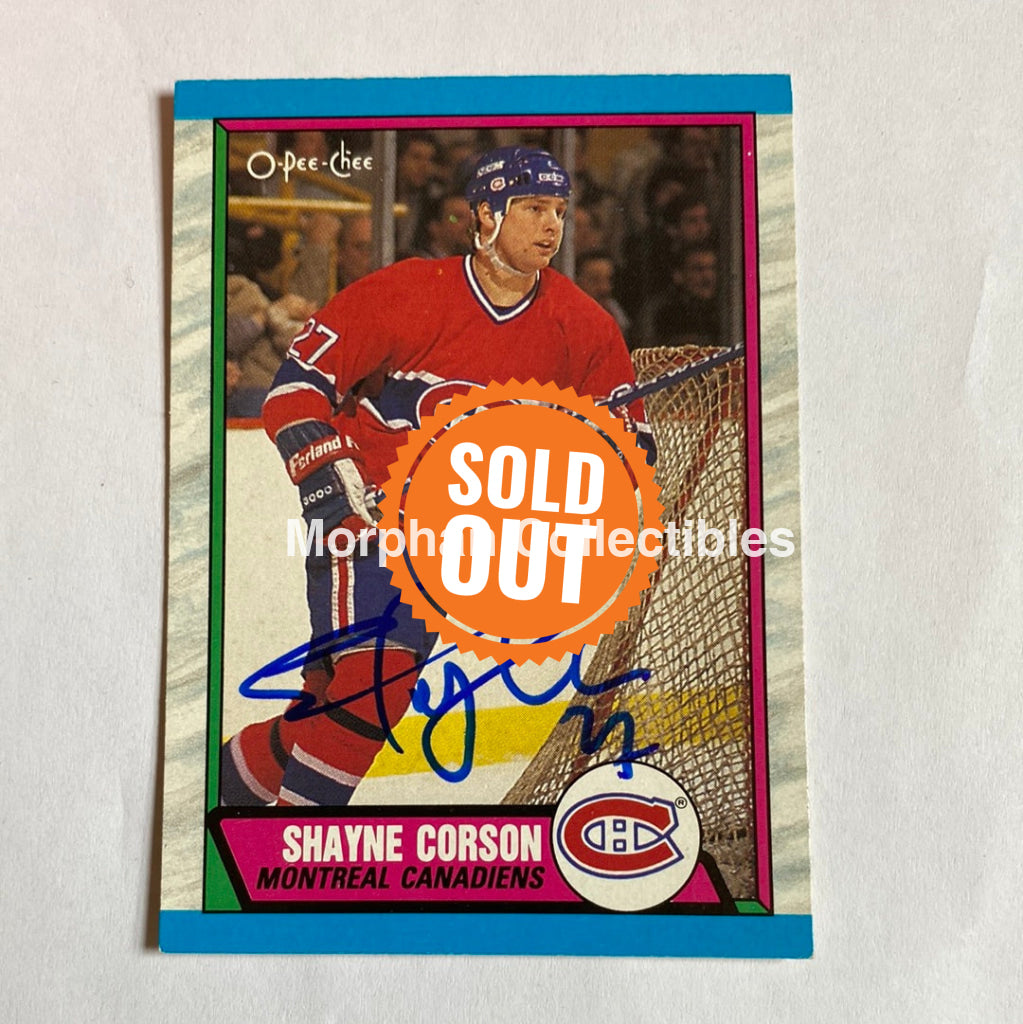Shayne Corson - Autographed Card 1989-90 Opc Rookie