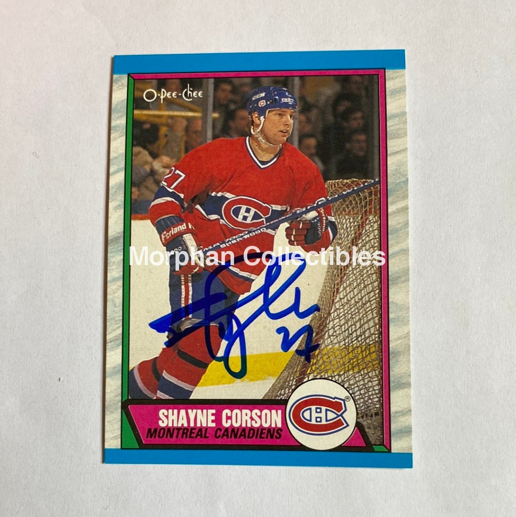 Shayne Corson - Autographed Card 1989-90 Opc Rookie