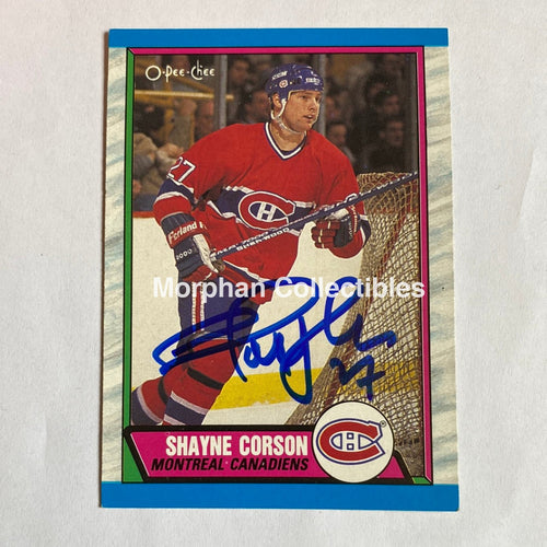 Shayne Corson - Autographed Card 1989-90 Opc Rookie