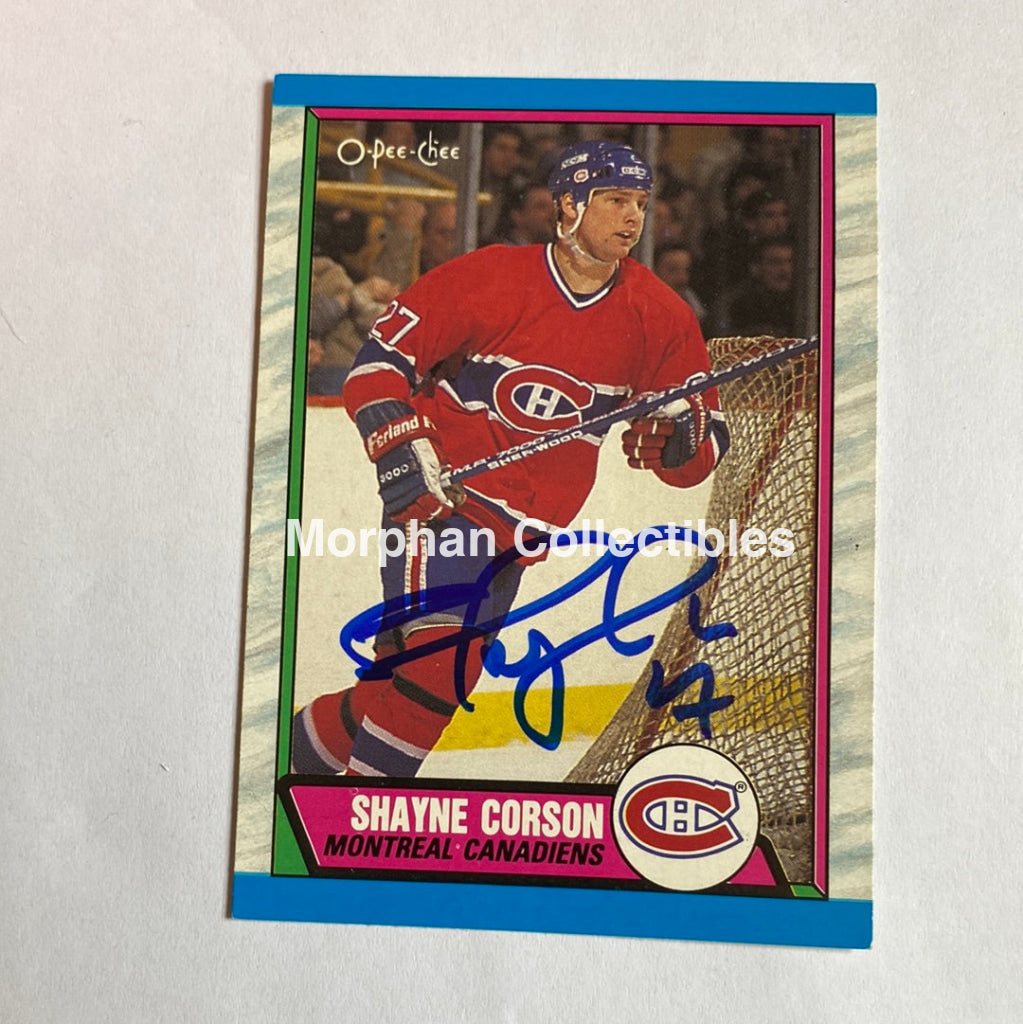 Shayne Corson - Autographed Card 1989-90 Opc Rookie