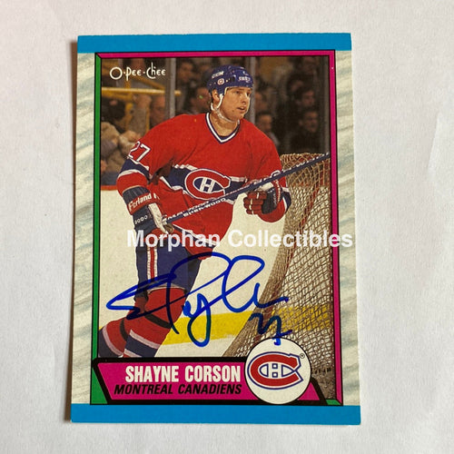 Shayne Corson - Autographed Card 1989-90 Opc Rookie