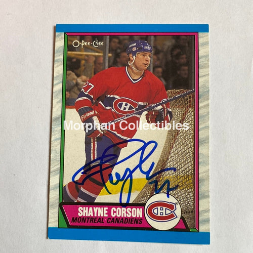 Shayne Corson - Autographed Card 1989-90 Opc Rookie