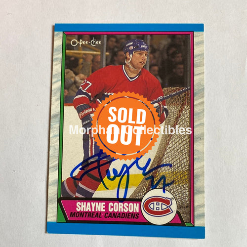 Shayne Corson - Autographed Card 1989-90 Opc Rookie