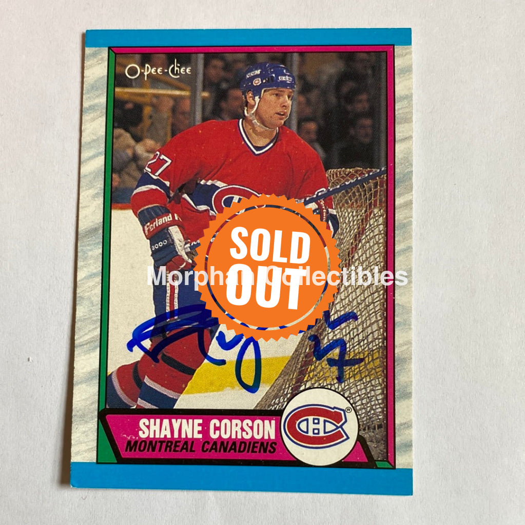 Shayne Corson - Autographed Card 1989-90 Opc Rookie