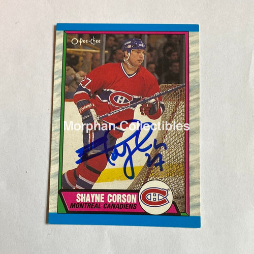 Shayne Corson - Autographed Card 1989-90 Opc Rookie