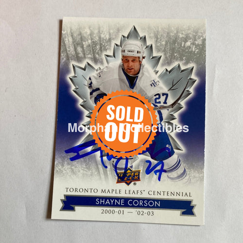 Shayne Corson - Autographed Card Leaf Centennial