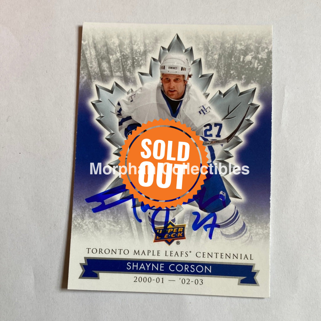 Shayne Corson - Autographed Card Leaf Centennial