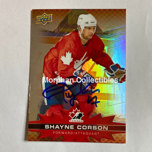 Shayne Corson - Autographed Card Mcdonalds
