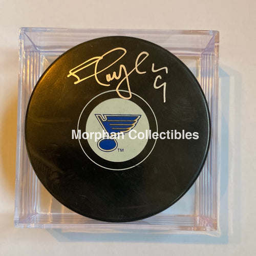 Shayne Corson - Autographed St Louis Blues Puck
