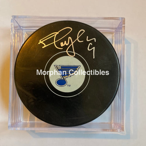 Shayne Corson - Autographed St Louis Blues Puck