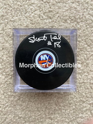 Skeeter Teal - Autographed Puck New York Islanders
