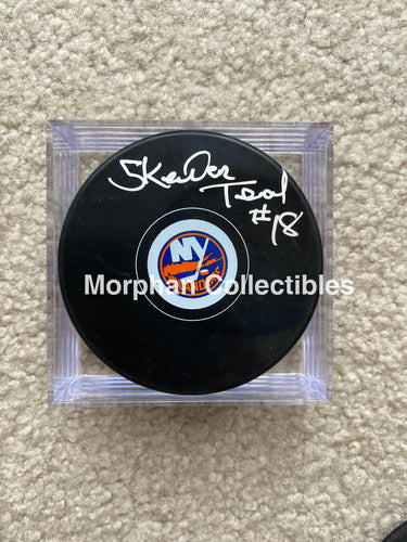 Skeeter Teal - Autographed Puck New York Islanders