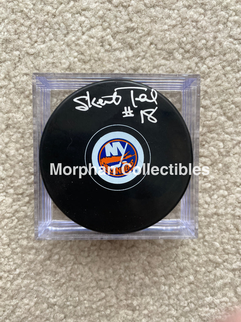 Skeeter Teal - Autographed Puck New York Islanders