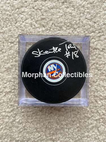 Skeeter Teal - Autographed Puck New York Islanders