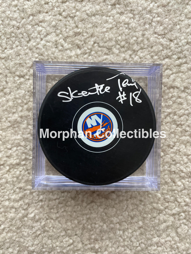 Skeeter Teal - Autographed Puck New York Islanders