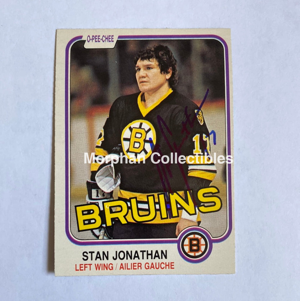 Stan Jonathan - Autographed Card Opc 1981-82