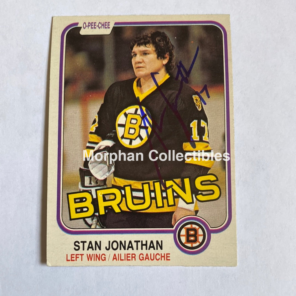 Stan Jonathan - Autographed Card Opc 1981-82