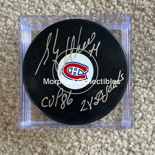 Stefan Richer - Autographed Puck Montreal Canadiens #2