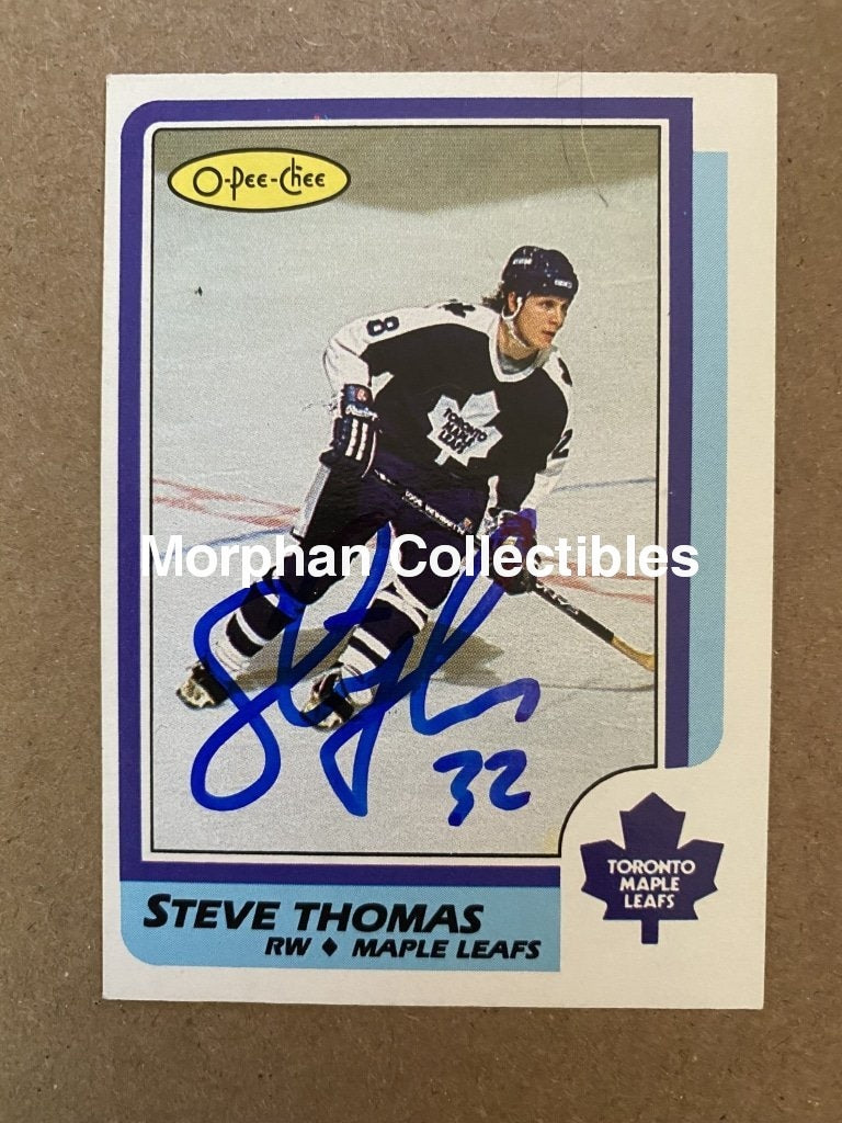Steve Thomas - Autographed Card 1986-87 Opc #1