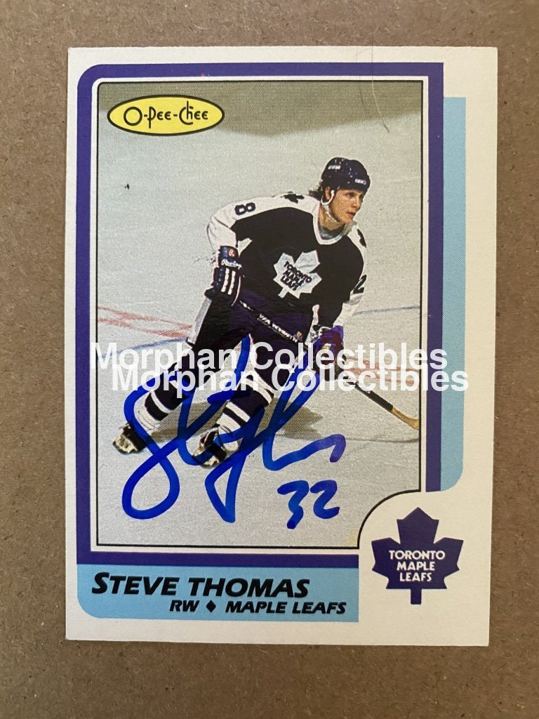 Steve Thomas - Autographed Card 1986-87 Opc #1