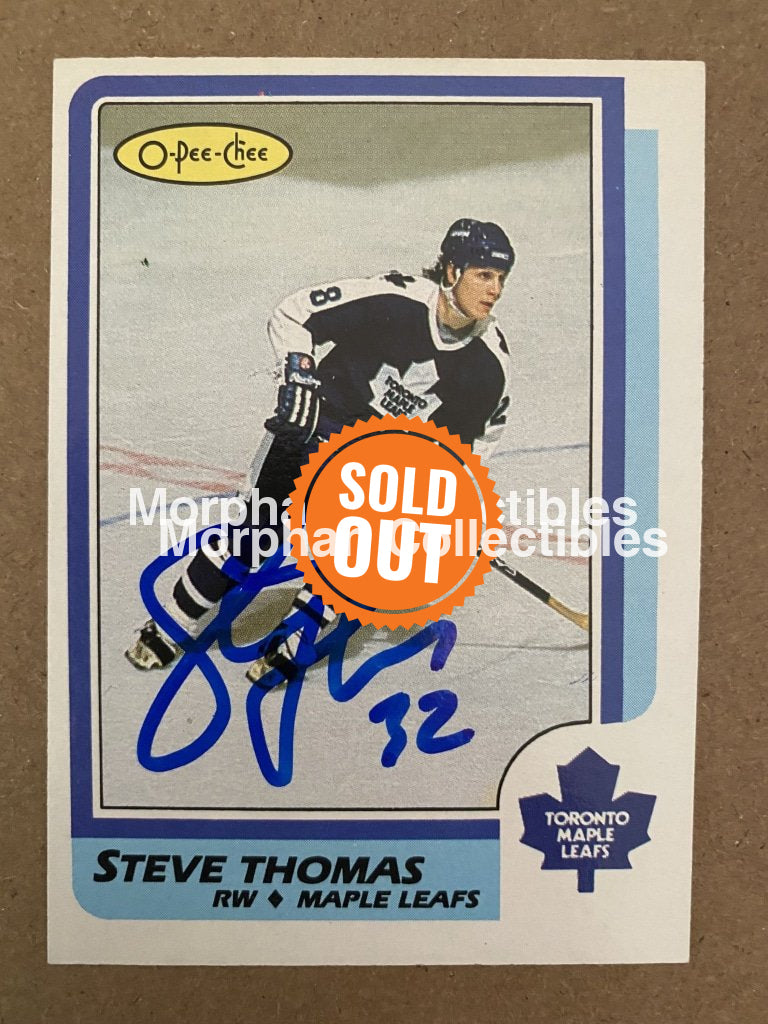 Steve Thomas - Autographed Card 1986-87 Opc #2