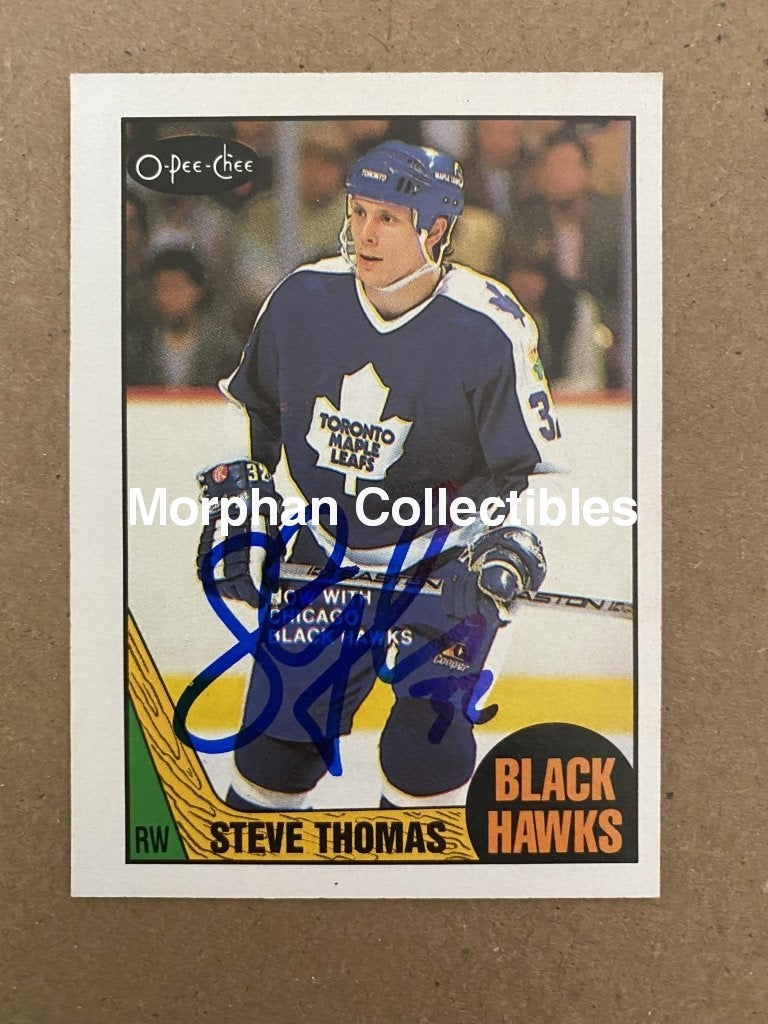 Steve Thomas - Autographed Card 1987-88 Opc #1