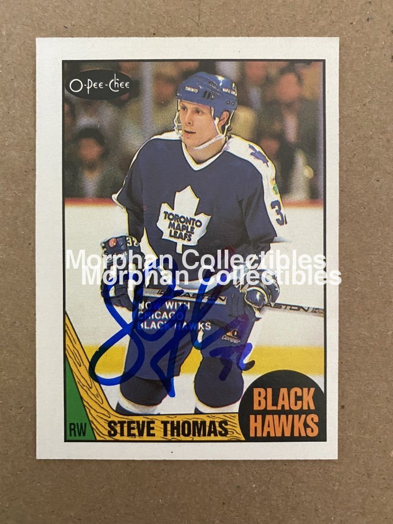 Steve Thomas - Autographed Card 1987-88 Opc #1