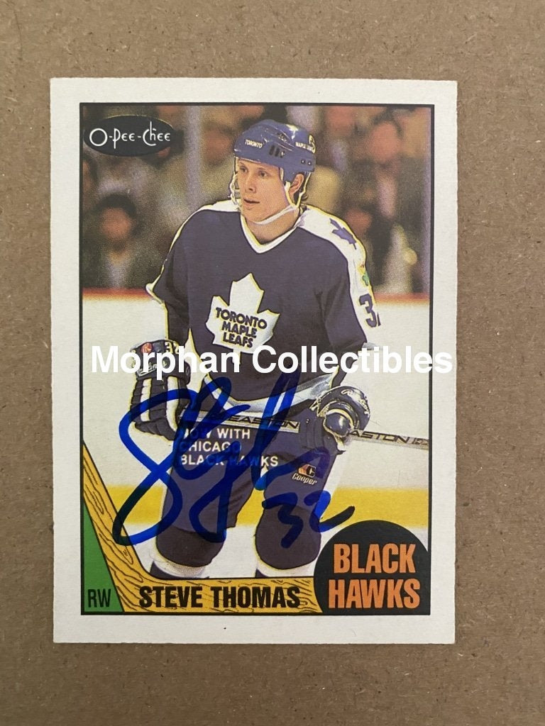 Steve Thomas - Autographed Card 1987-88 Opc #3