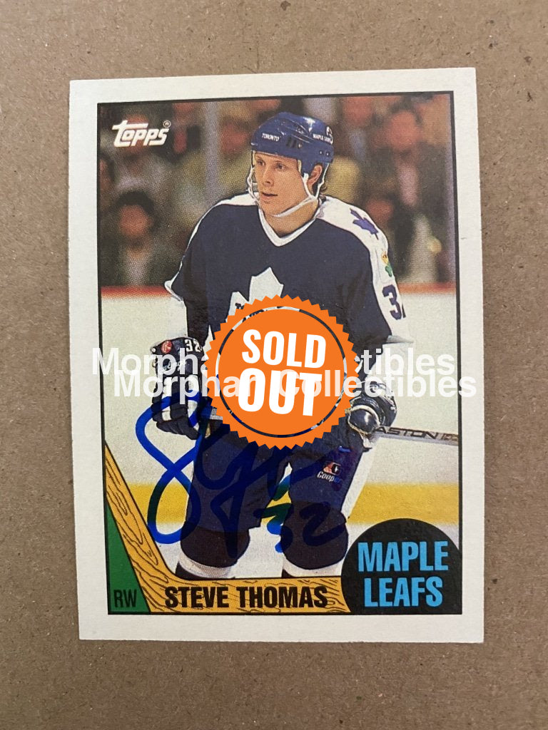 Steve Thomas - Autographed Card 1987-88 Topps #3