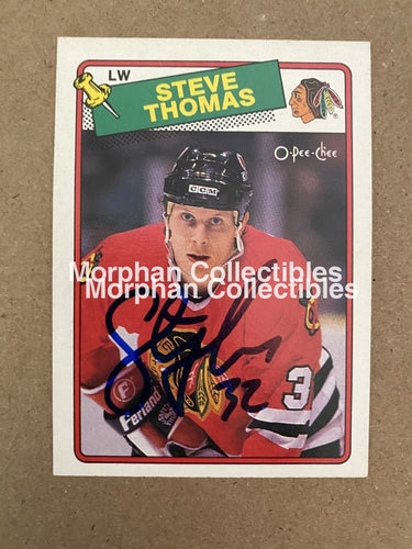 Steve Thomas - Autographed Card 1988-89 Opc #2