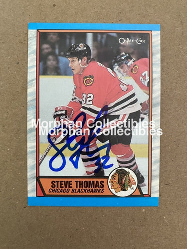 Steve Thomas - Autographed Card 1989-90 Opc #1