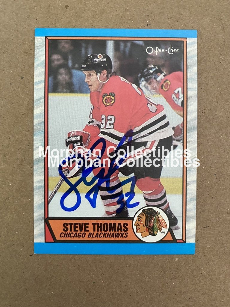 Steve Thomas - Autographed Card 1989-90 Opc #1