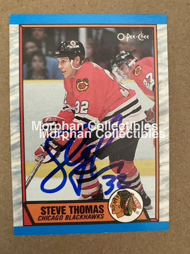 Steve Thomas - Autographed Card 1989-90 Opc #2