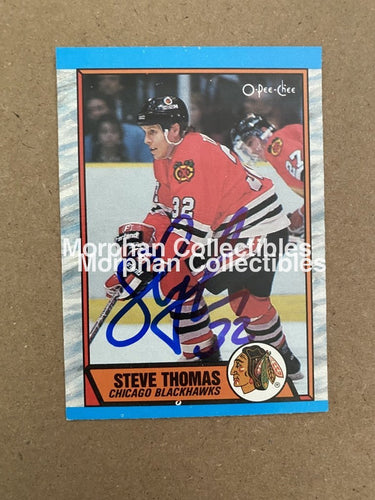 Steve Thomas - Autographed Card 1989-90 Opc #3