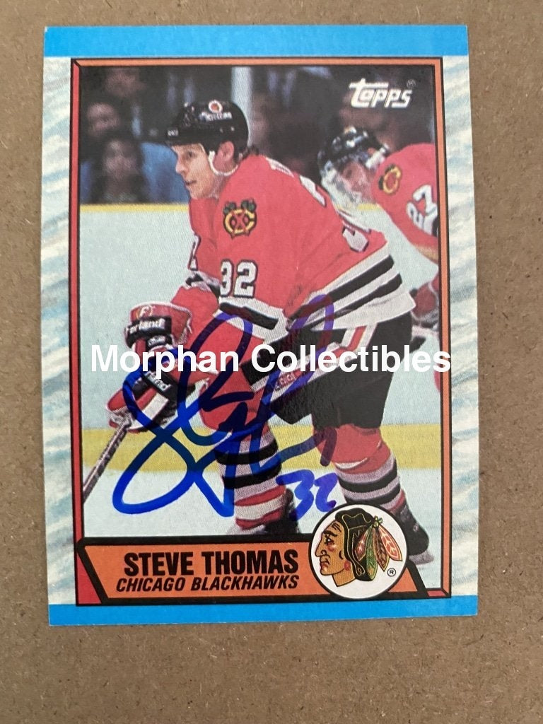 Steve Thomas - Autographed Card 1989-90 Topps #1