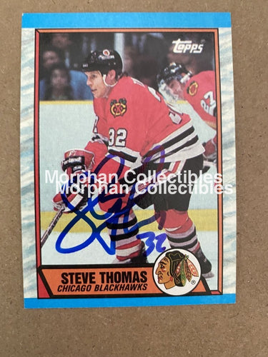 Steve Thomas - Autographed Card 1989-90 Topps #1